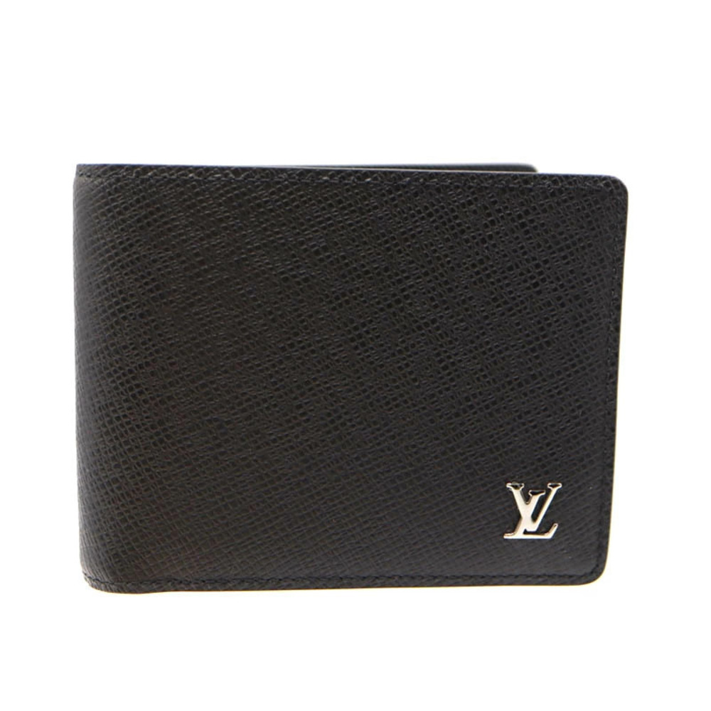 Louis Vuitton Portefeuille Multiple Wallet Taiga Leather Black